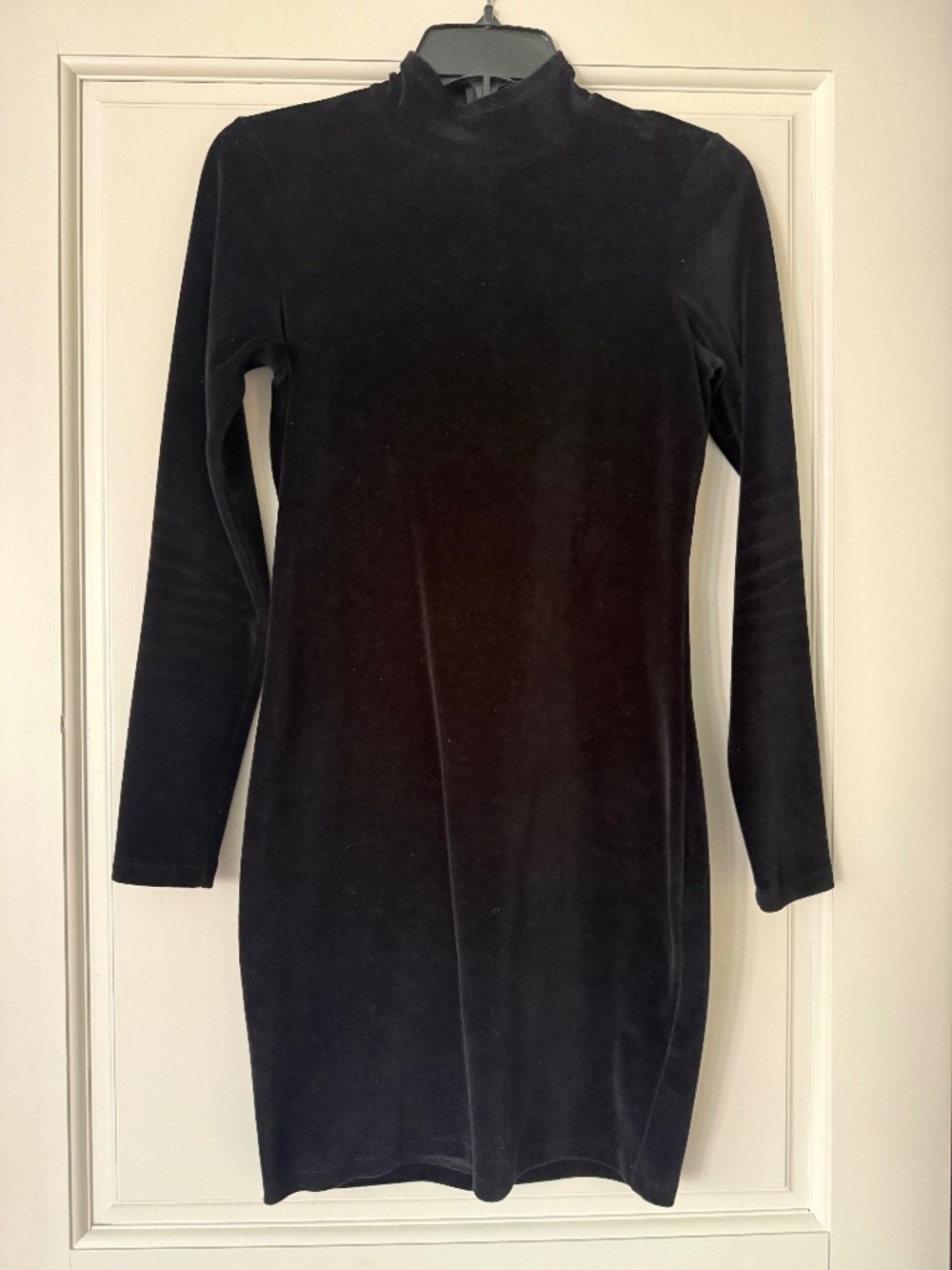 T by Alexander Wang Black Velvet Keyhole Mini Dress XS